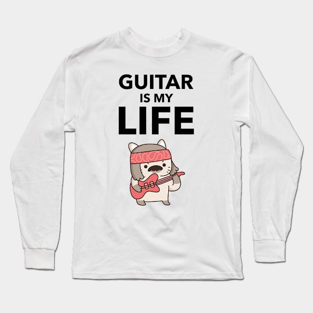 Guitar Is My Life Long Sleeve T-Shirt by Jitesh Kundra